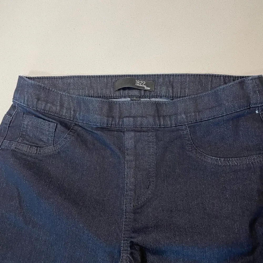 1822 Denim Dark Wash Pull-On Jeggings Stretchy Comfort Fit Pants size 4